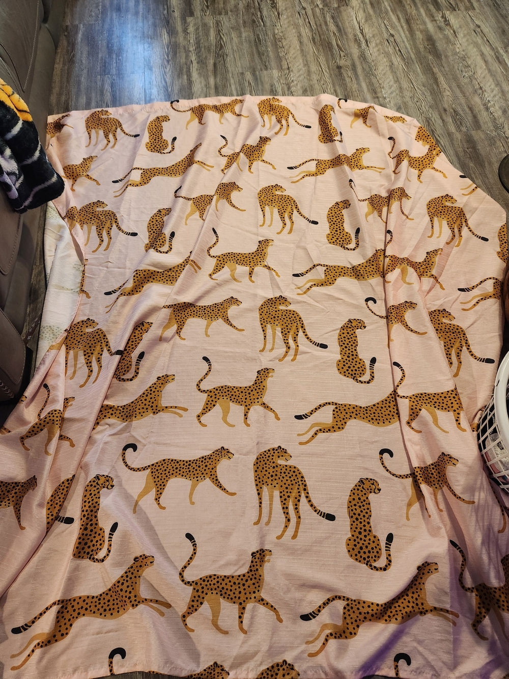 Pink Leopard Print Shower Curtain